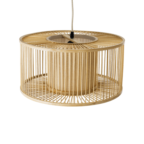 GLOBOSTAR® HIBISCUS 01935 Boho Κρεμαστό Φωτιστικό Οροφής με Ντουί 1 x E27 AC 220-240V IP20 - Μπεζ - Μ40 x Π40 x Υ20cm