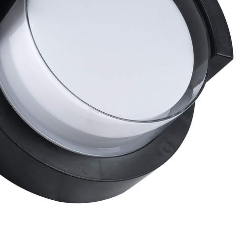 GLOBOSTAR® APEX 60764 Μοντέρνο Φωτιστικό Τοίχου - Απλίκα LED 10W 1050lm 120° AC 220-240V Αδιάβροχο IP65 Φυσικό Λευκό 4500K - Bridgelux SMD Chip - Μαύρο Ματ - Μ17 x Π17 x Υ9cm - 3 Χρόνια Εγγύηση