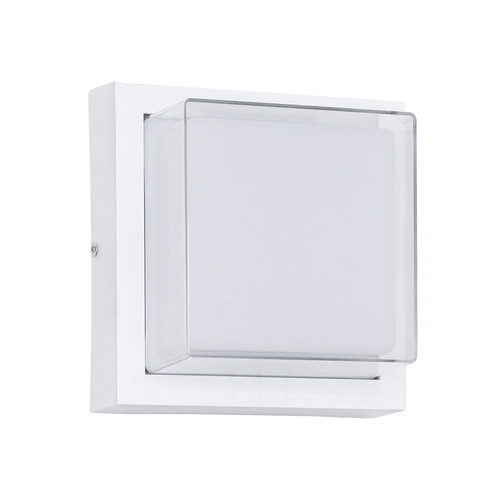 GLOBOSTAR® NEXUS 60769 Μοντέρνο Φωτιστικό Τοίχου - Απλίκα LED 10W 1050lm 120° AC 220-240V Αδιάβροχο IP65 Φυσικό Λευκό 4500K - Bridgelux SMD Chip - Λευκό Ματ - Μ17 x Π17 x Υ9cm - 3 Χρόνια Εγγύηση