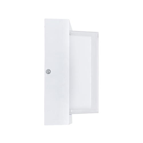 GLOBOSTAR® NEXUS 60769 Μοντέρνο Φωτιστικό Τοίχου - Απλίκα LED 10W 1050lm 120° AC 220-240V Αδιάβροχο IP65 Φυσικό Λευκό 4500K - Bridgelux SMD Chip - Λευκό Ματ - Μ17 x Π17 x Υ9cm - 3 Χρόνια Εγγύηση