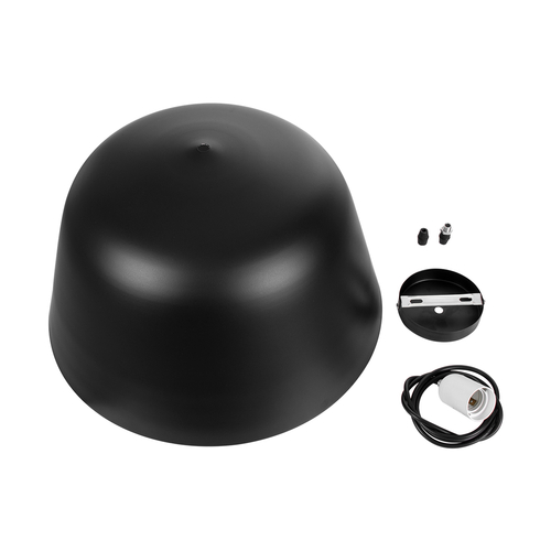 GLOBOSTAR® UPVALE 01281 Μοντέρνο Κρεμαστό Φωτιστικό Οροφής με Ντουί 1 x E27 AC 220-240V IP20 - Μαύρο & Λευκό - Μ40 x Π40 x Υ24cm