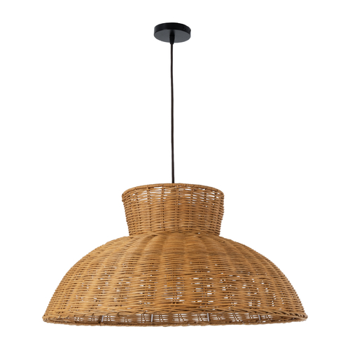 GLOBOSTAR® MALABO 02328 Boho Κρεμαστό Φωτιστικό Οροφής με Ντουί 1 x E27 AC 220-240V IP20 - Καφέ - Μ60 x Π60 x Υ31cm