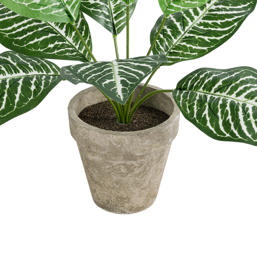 GloboStar® Artificial Garden ZEBRA POTTED PLANT 20898 Διακοσμητικό Φυτό Ζέμπρα Φ40 x Υ33cm