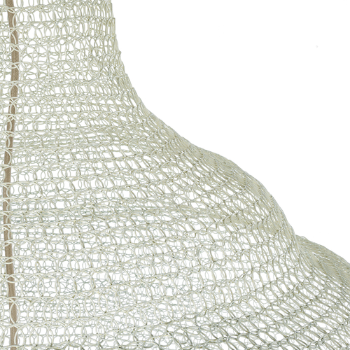 GLOBOSTAR® KENTUCKY 01886 Vintage Κρεμαστό Φωτιστικό Οροφής με Ντουί 1 x E27 AC 220-240V IP20 - Λευκό - Μ90 x Π90 x Υ150cm