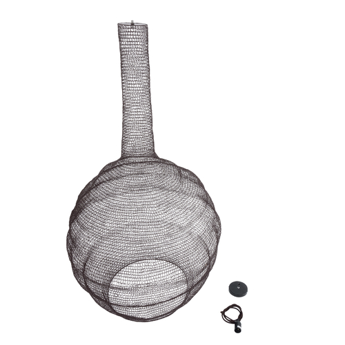 GLOBOSTAR® KENTUCKY 01887 Vintage Κρεμαστό Φωτιστικό Οροφής με Ντουί 1 x E27 AC 220-240V IP20 - Καφέ - Μ90 x Π90 x Υ150cm