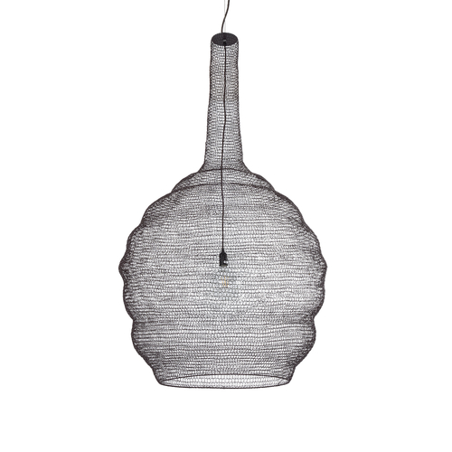 GLOBOSTAR® KENTUCKY 01887 Vintage Κρεμαστό Φωτιστικό Οροφής με Ντουί 1 x E27 AC 220-240V IP20 - Καφέ - Μ90 x Π90 x Υ150cm