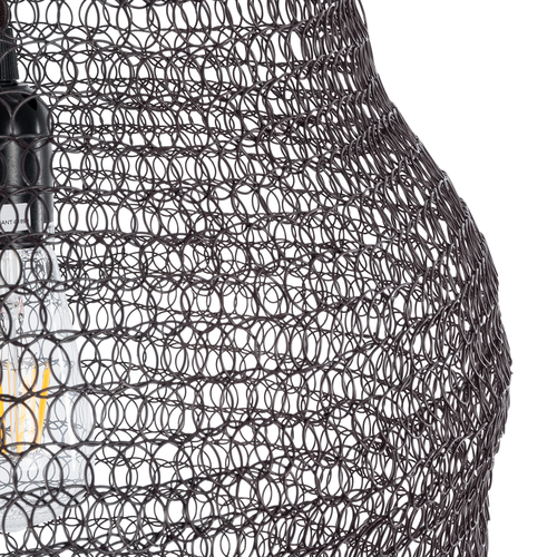 GLOBOSTAR® KENTUCKY 01899 Vintage Κρεμαστό Φωτιστικό Οροφής με Ντουί 1 x E27 AC 220-240V IP20 - Καφέ - Μ40 x Π40 x Y60cm