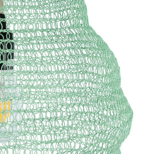 GLOBOSTAR® KENTUCKY 01900 Vintage Κρεμαστό Φωτιστικό Οροφής με Ντουί 1 x E27 AC 220-240V IP20 - Τιρκουάζ - Μ40 x Π40 x Y60cm