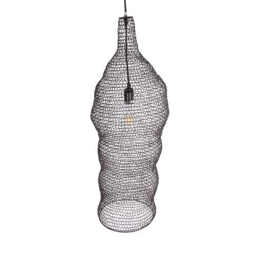 GLOBOSTAR® KENTUCKY 01905 Vintage Κρεμαστό Φωτιστικό Οροφής με Ντουί 1 x E27 AC 220-240V IP20 - Καφέ - Μ30 x Π30 x Y80cm