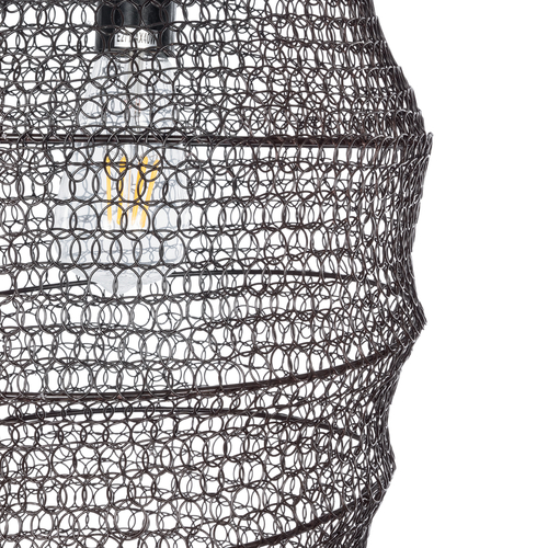 GLOBOSTAR® KENTUCKY 01908 Vintage Κρεμαστό Φωτιστικό Οροφής με Ντουί 1 x E27 AC 220-240V IP20 - Καφέ - Μ30 x Π30 x Y105cm