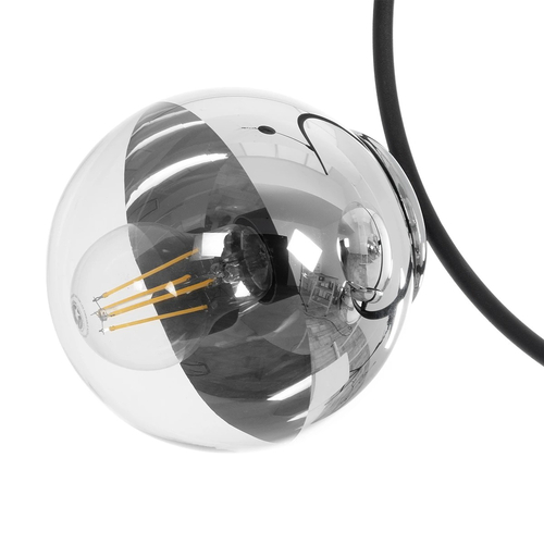 GLOBOSTAR® CITY 202-0041 Μοντέρνο Κρεμαστό Φωτιστικό Οροφής με Ντουί 3 x E27 AC 220-240V IP20 - Μαύρο & Ασημί - Μ60 x Π35 x Υ50cm