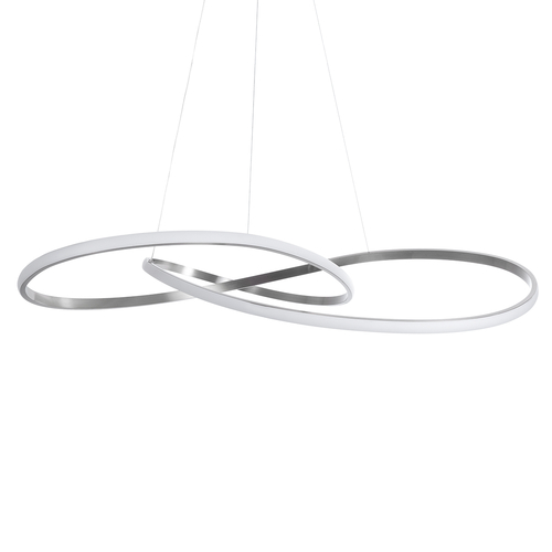 GLOBOSTAR® DEXTER 60919 Μοντέρνο Κρεμαστό Φωτιστικό Οροφής LED 120W 13440lm 300° AC 220-240V IP20 Ρυθμιζόμενο Λευκό CCT με Χειριστήριο από 2700K έως 6000K Dimmable - Lumileds SMD Chip - Νίκελ Βούρτσας - Μ103 x Π103 x Υ30cm - 3 Χρόνια Εγγύηση