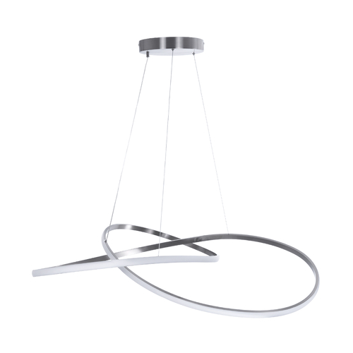 GLOBOSTAR® DEXTER 60919 Μοντέρνο Κρεμαστό Φωτιστικό Οροφής LED 120W 13440lm 300° AC 220-240V IP20 Ρυθμιζόμενο Λευκό CCT με Χειριστήριο από 2700K έως 6000K Dimmable - Lumileds SMD Chip - Νίκελ Βούρτσας - Μ103 x Π103 x Υ30cm - 3 Χρόνια Εγγύηση