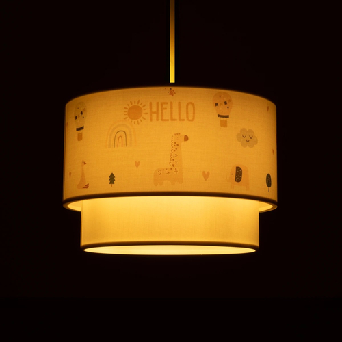 GLOBOSTAR® BALLOON 204-0004 Παιδικό Κρεμαστό Φωτιστικό Οροφής με Ντουί 1 x E27 AC 220-240V IP20 - Πολύχρωμο - Μ30 x Π30 x Υ24cm