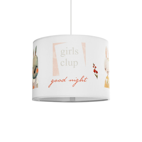 GLOBOSTAR® GIRLSCLUB 204-0010 Παιδικό Κρεμαστό Φωτιστικό Οροφής με Ντουί 1 x E27 AC 220-240V IP20 - Πολύχρωμο - Μ28 x Π28 x Υ24cm