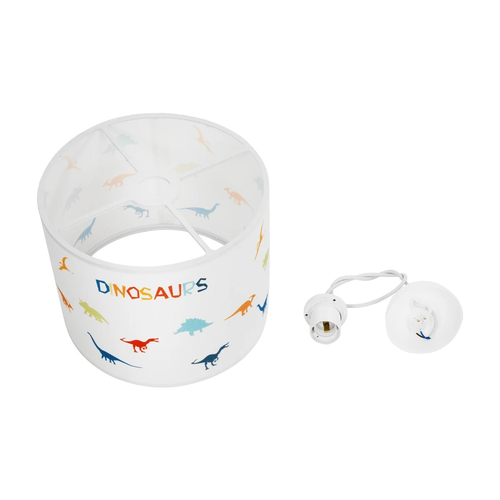 GLOBOSTAR® DINO 204-0014 Παιδικό Κρεμαστό Φωτιστικό Οροφής με Ντουί 1 x E27 AC 220-240V IP20 - Πολύχρωμο - Μ28 x Π28 x Υ24cm