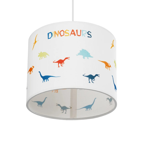 GLOBOSTAR® DINO 204-0014 Παιδικό Κρεμαστό Φωτιστικό Οροφής με Ντουί 1 x E27 AC 220-240V IP20 - Πολύχρωμο - Μ28 x Π28 x Υ24cm