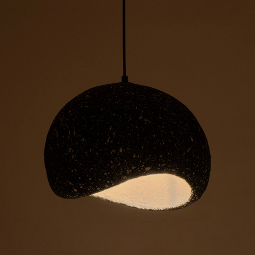 GLOBOSTAR® STONE 204-0194 Μοντέρνο Κρεμαστό Φωτιστικό Οροφής με Ντουί 1 x E27 AC 220-240V IP20 - Μαύρο - Μ35 x Π31 x Υ26cm