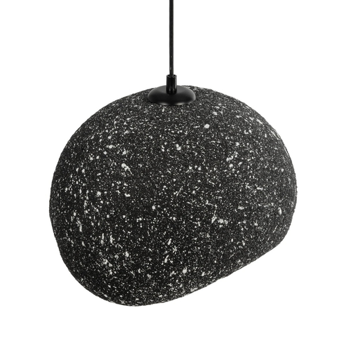 GLOBOSTAR® STONE 204-0194 Μοντέρνο Κρεμαστό Φωτιστικό Οροφής με Ντουί 1 x E27 AC 220-240V IP20 - Μαύρο - Μ35 x Π31 x Υ26cm