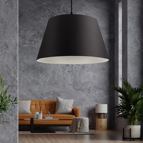 GLOBOSTAR® TRIANGLE 204-0088 Μοντέρνο Κρεμαστό Φωτιστικό Οροφής με Ντουί 1 x E27 AC 220-240V IP20 - Μαύρο - Μ37 x Π37 x Υ25cm