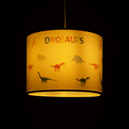 GLOBOSTAR® DINO 204-0014 Παιδικό Κρεμαστό Φωτιστικό Οροφής με Ντουί 1 x E27 AC 220-240V IP20 - Πολύχρωμο - Μ28 x Π28 x Υ24cm