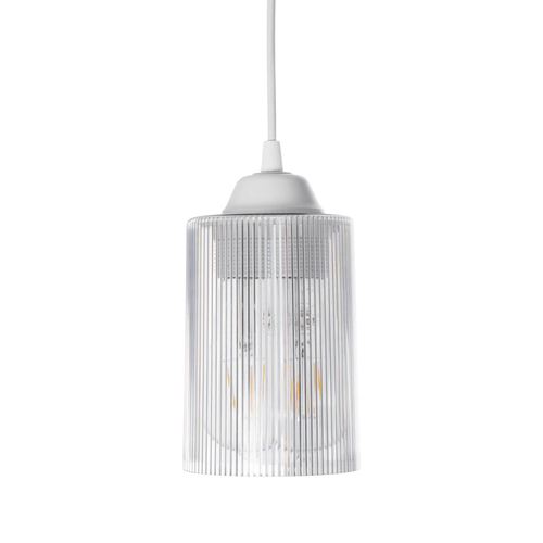 GLOBOSTAR® TORUS 203-0064 Μοντέρνο Κρεμαστό Φωτιστικό Οροφής με Ντουί 1 x E27 AC 220-240V IP20 - Λευκό - Μ10.5 x Π10.5 x Υ18.5cm