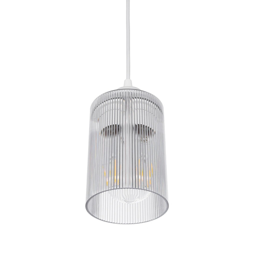 GLOBOSTAR® TORUS 203-0064 Μοντέρνο Κρεμαστό Φωτιστικό Οροφής με Ντουί 1 x E27 AC 220-240V IP20 - Λευκό - Μ10.5 x Π10.5 x Υ18.5cm