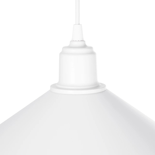 GLOBOSTAR® FERRO 203-0085 Μοντέρνο Κρεμαστό Φωτιστικό Οροφής με Ντουί 1 x E27 AC 220-240V IP20 - Λευκό - Μ30 x Π30 x Υ15cm