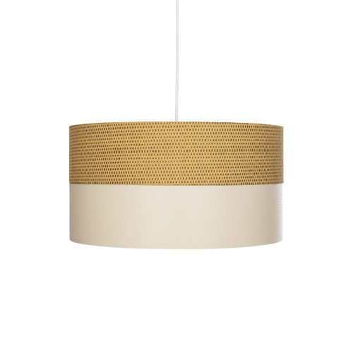 GLOBOSTAR® LIVA 203-0173 Μοντέρνο Κρεμαστό Φωτιστικό Οροφής με Ντουί 1 x E27 AC 220-240V IP20 - Καφέ & Μπεζ - Μ38 x Π38 x Υ20cm