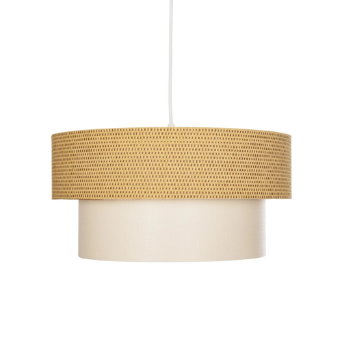 GLOBOSTAR® LIVA 203-0174 Μοντέρνο Κρεμαστό Φωτιστικό Οροφής με Ντουί 1 x E27 AC 220-240V IP20 - Μπεζ - Μ38 x Π38 x Υ30cm