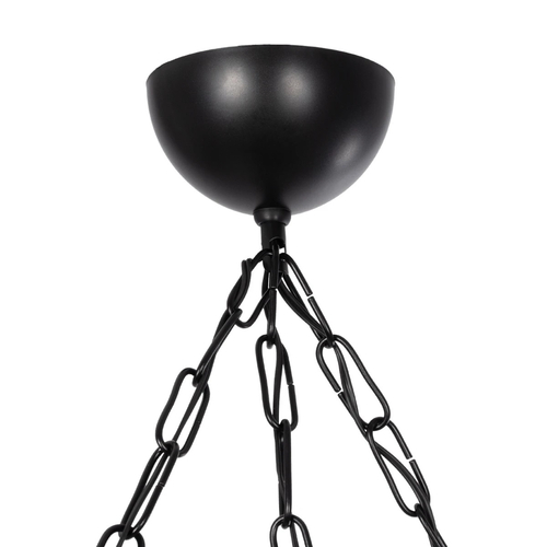 GLOBOSTAR® GLISTER 201-0003 Vintage Κρεμαστό Φωτιστικό Οροφής με Ντουί 3 x E27 AC 220-240V IP20 - Μπεζ & Μαύρο - Μ50 x Π9 x Υ10cm