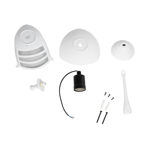 GLOBOSTAR® ZARDIN 203-0237 Vintage Φωτιστικό Οροφής με Ντουί 1 x E27 AC 220-240V IP44 - Λευκό - Μ17 x Π17 x Υ22cm