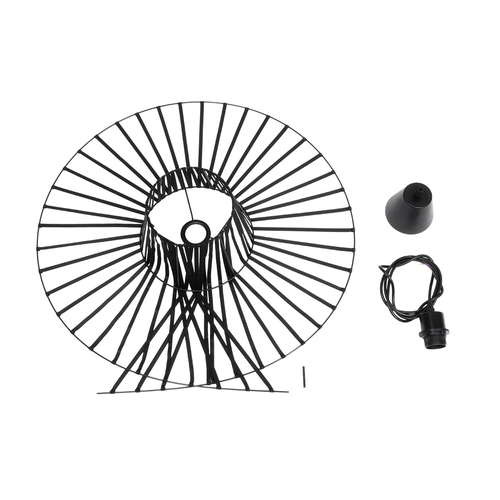 GLOBOSTAR® LUMINOVA 61464 Μοντέρνο Κρεμαστό Φωτιστικό Οροφής με Ντουί 1 x E27 AC 220-240V IP20 - Μαύρο - Μ60 x Π60 x Υ25cm