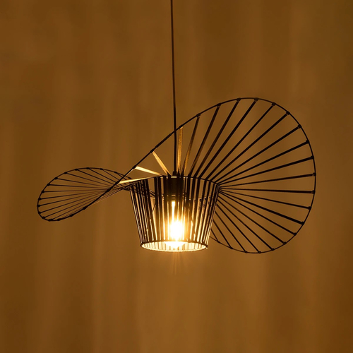 GLOBOSTAR® LUMINOVA 61464 Μοντέρνο Κρεμαστό Φωτιστικό Οροφής με Ντουί 1 x E27 AC 220-240V IP20 - Μαύρο - Μ60 x Π60 x Υ25cm