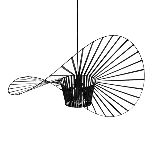 GLOBOSTAR® LUMINOVA 61466 Μοντέρνο Κρεμαστό Φωτιστικό Οροφής με Ντουί 1 x E27 AC 220-240V IP20 - Μαύρο - Μ80 x Π80 x Υ30cm