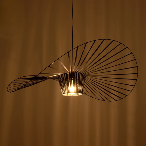 GLOBOSTAR® LUMINOVA 61467 Μοντέρνο Κρεμαστό Φωτιστικό Οροφής με Ντουί 1 x E27 AC 220-240V IP20 - Μαύρο - Μ100 x Π100 x Υ30cm