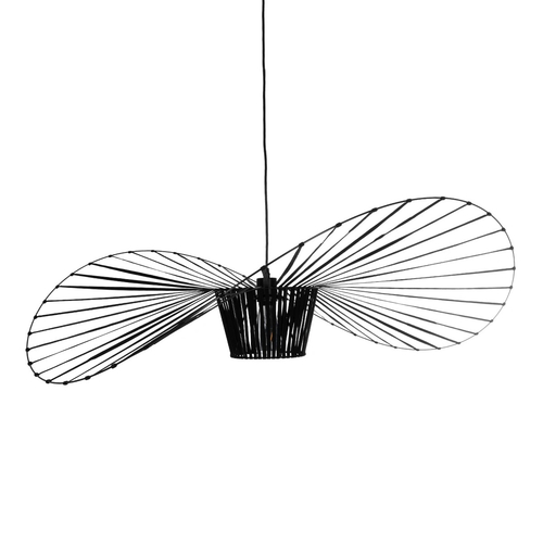 GLOBOSTAR® LUMINOVA 61467 Μοντέρνο Κρεμαστό Φωτιστικό Οροφής με Ντουί 1 x E27 AC 220-240V IP20 - Μαύρο - Μ100 x Π100 x Υ30cm