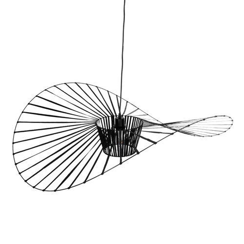 GLOBOSTAR® LUMINOVA 61467 Μοντέρνο Κρεμαστό Φωτιστικό Οροφής με Ντουί 1 x E27 AC 220-240V IP20 - Μαύρο - Μ100 x Π100 x Υ30cm