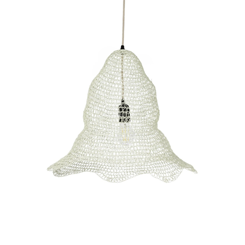 GLOBOSTAR® KENTUCKY 01889 Vintage Κρεμαστό Φωτιστικό Οροφής με Ντουί 1 x E27 AC 220-240V IP20 - Λευκό - Μ50 x Π50 x Υ48cm