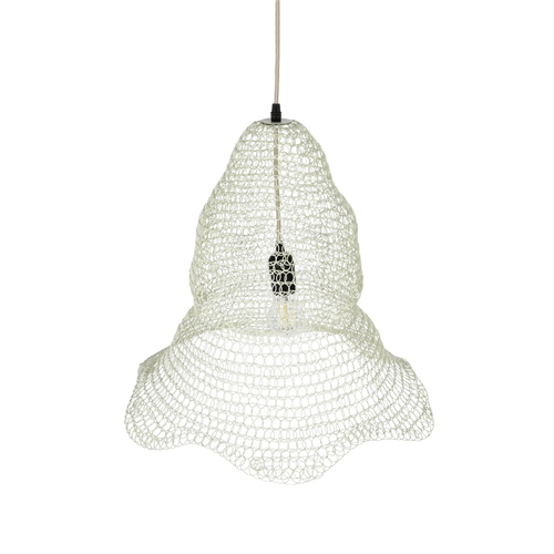 GLOBOSTAR® KENTUCKY 01889 Vintage Κρεμαστό Φωτιστικό Οροφής με Ντουί 1 x E27 AC 220-240V IP20 - Λευκό - Μ50 x Π50 x Υ48cm