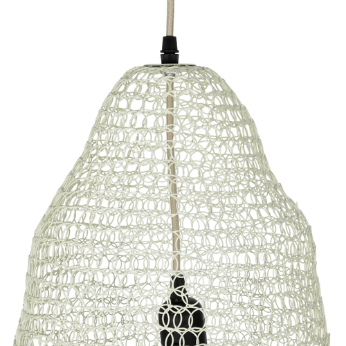 GLOBOSTAR® KENTUCKY 01889 Vintage Κρεμαστό Φωτιστικό Οροφής με Ντουί 1 x E27 AC 220-240V IP20 - Λευκό - Μ50 x Π50 x Υ48cm