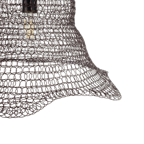 GLOBOSTAR® KENTUCKY 01890 Vintage Κρεμαστό Φωτιστικό Οροφής με Ντουί 1 x E27 AC 220-240V IP20 - Καφέ - Μ50 x Π50 x Υ48cm