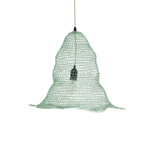 GLOBOSTAR® KENTUCKY 01891 Vintage Κρεμαστό Φωτιστικό Οροφής με Ντουί 1 x E27 AC 220-240V IP20 - Τιρκουάζ - Μ50 x Π50 x Υ48cm