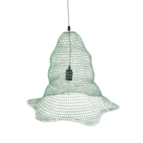 GLOBOSTAR® KENTUCKY 01891 Vintage Κρεμαστό Φωτιστικό Οροφής με Ντουί 1 x E27 AC 220-240V IP20 - Τιρκουάζ - Μ50 x Π50 x Υ48cm