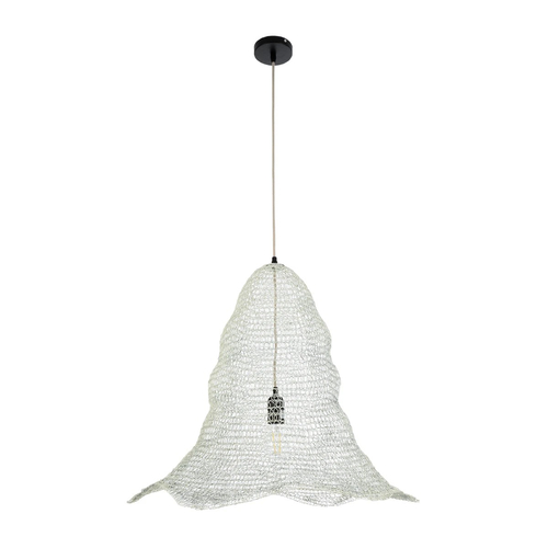 GLOBOSTAR® KENTUCKY 01892 Vintage Κρεμαστό Φωτιστικό Οροφής με Ντουί 1 x E27 AC 220-240V IP20 - Λευκό - Μ60 x Π60 x Υ52cm