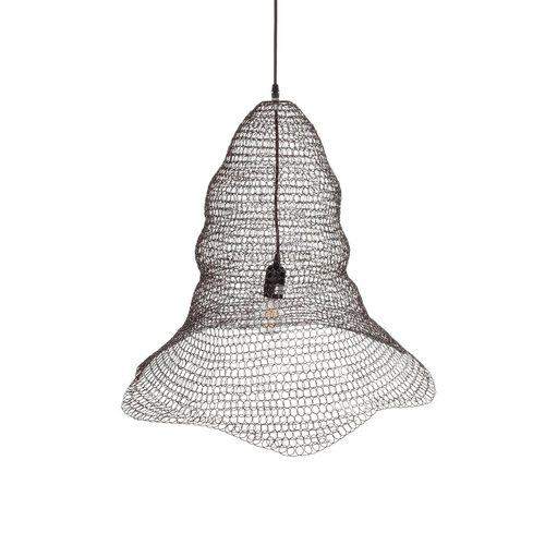 GLOBOSTAR® KENTUCKY 01893 Vintage Κρεμαστό Φωτιστικό Οροφής με Ντουί 1 x E27 AC 220-240V IP20 - Καφέ - Μ60 x Π60 x Υ52cm