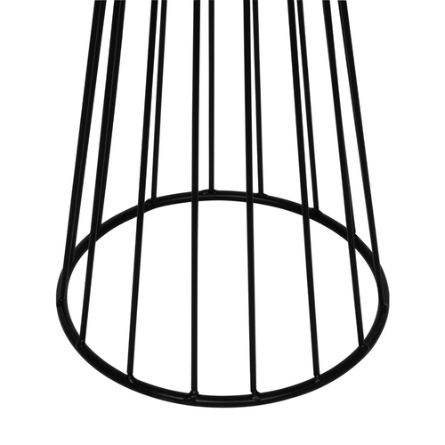 GloboStar® NOVA 201-0036 Μοντέρνο Επιδαπέδιο Φωτιστικό 1 x E27 IP20 Μαύρο Μεταλλό με Λευκό Ύφασμα - Μ36 x Π36 x Υ148cm