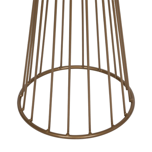 GloboStar® NOVA 201-0041 Μοντέρνο Επιδαπέδιο Φωτιστικό 1 x E27 IP20 Χρυσό Μέταλλο με Μαύρο Ύφασμα - Μ36 x Π36 x Υ148cm