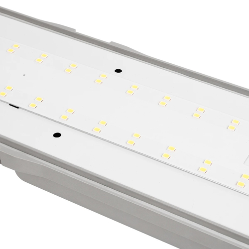 GLOBOSTAR® EMERGANO 60180 120cm Γραμμικό Βιομηχανικό Φωτιστικό Tri-Proof Τεχνολογίας Emergency με Ενσωματωμένη Μπαταρία Li-Ion 3.7V 5000mAH & Αυτονομία 3 Ώρες LED 48W 5760lm 120° AC 220-240V Αδιάβροχο IP65 Ψυχρό Λευκό 6000K - LUMILEDs SMD Chip & TÜV SÜD Driver - Γκρι με Γαλακτερό Κάλυμμα Πλαστικό PC - Μ120 x Π10.5 x Υ8cm - 5 Χρόνια Εγγύση