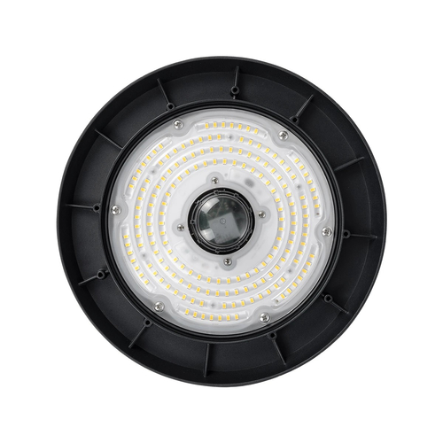 GLOBOSTAR® INDUSTRY 61704 Βιομηχανικό Φωτιστικό Καμπάνα High Bay UFO Τεχνολογίας Smart Group Linkable Control System 2.4Ghz με Αισθητήρα Κίνησης Microwave LED 100W 15000lm SDCM